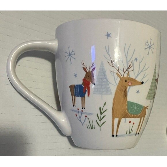 Christmas Winter Reindeer Rudolph Coffee Tea Mug "FINE DINING CHINA " - Picture 7 of 14